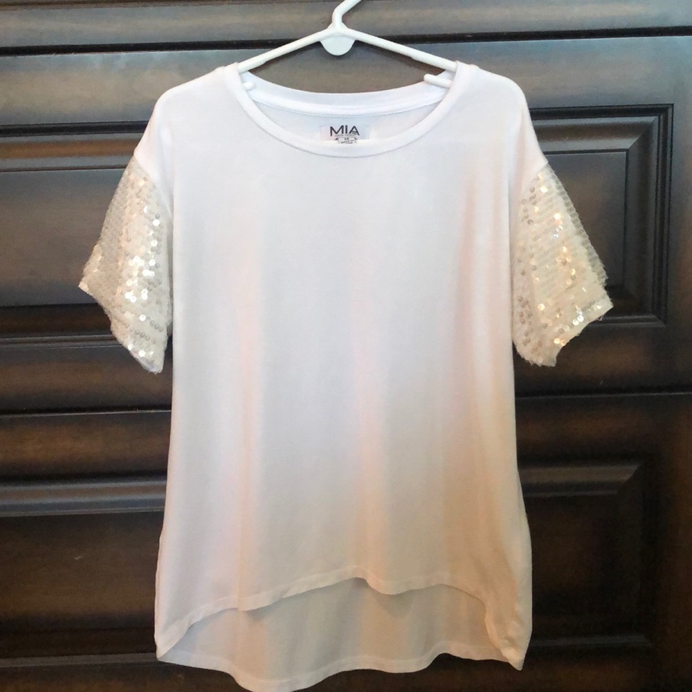 MIA New York girls sequin shirt